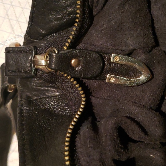 Charles David Designer Vintage Black Leather Hobo Shoulder Bag Handbag XL Used - Picture 11 of 17